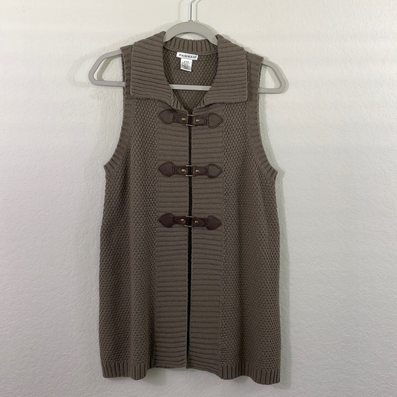 Hannah - Brown Knit Sweater Vest Sz S - Picture 1 of 6